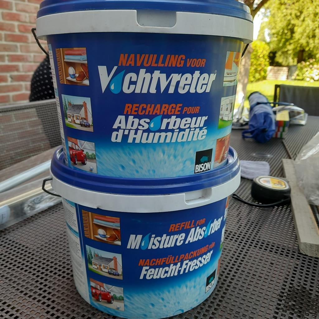 ABSORBEUR D'HUMIDITÉ BISON 2 SEAUX DE 5 KG. NEUF et INUTILIS, 5 à 10 litres, Enlèvement, Neuf