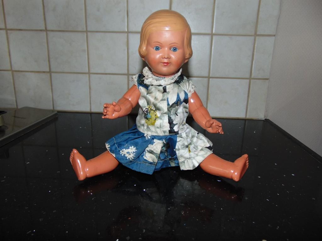 Storch pop in celulloid 30 cm, Verzamelen, Poppen, Gebruikt, Pop, Ophalen of Verzenden