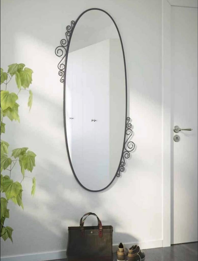 Miroir Ovale Design – Style Fer Forgé & Volutes, Maison & Meubles, Accessoires pour la Maison | Miroirs, Comme neuf, Ovale, Enlèvement