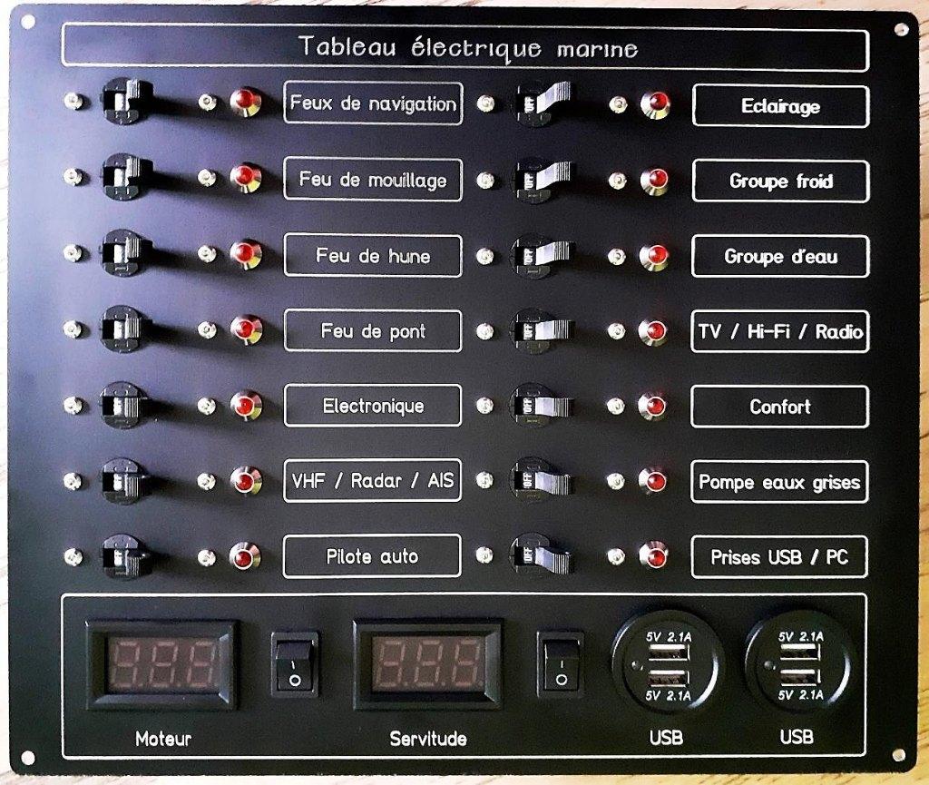 Tableau électrique marine à 14 disjoncteurs DC 12V-24 V, Enlèvement ou Envoi, Neuf