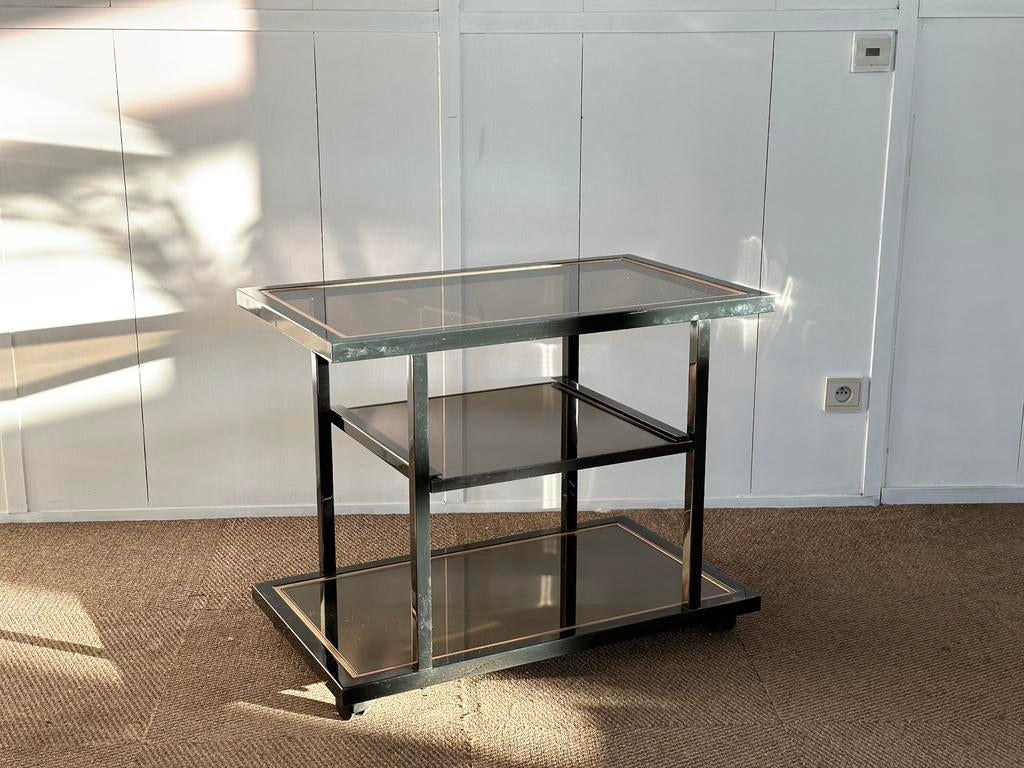 Fedam bartrolley 1980s, Ophalen, Zo goed als nieuw, Rond, Glas