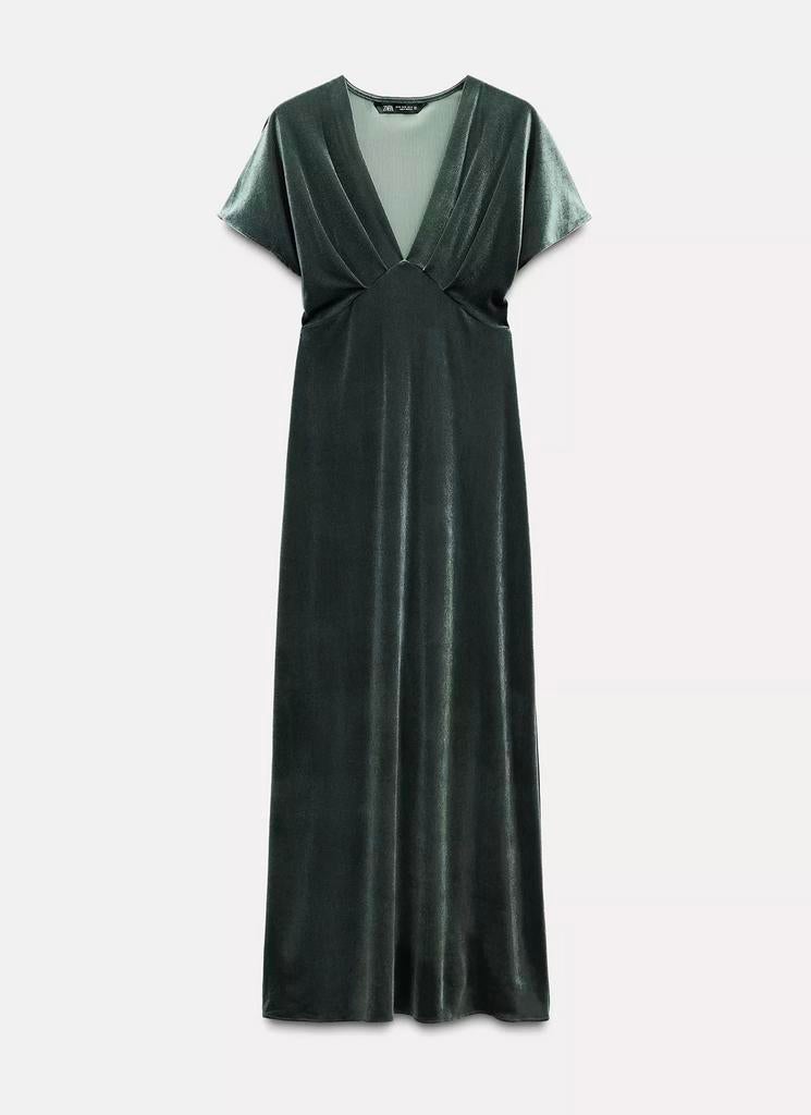 Robe velour vert kaki zara xs, Enlèvement ou Envoi, Comme neuf