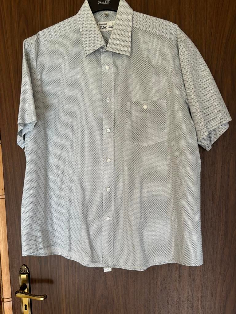 Heren hemd, XL, 43/44, wit met blauw , enkele keer gedragen, Enlèvement, Comme neuf, Blanc