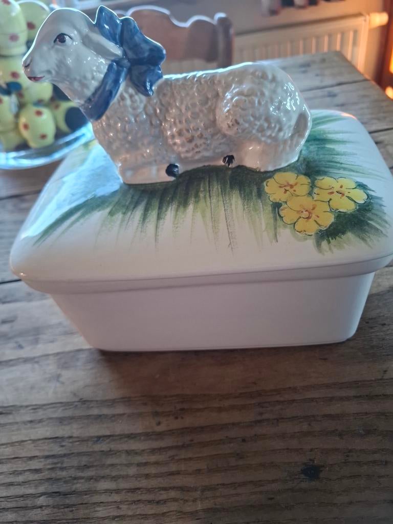 Prachtig terrine schaap, Antiquités & Art, Antiquités | Céramique & Poterie, Enlèvement