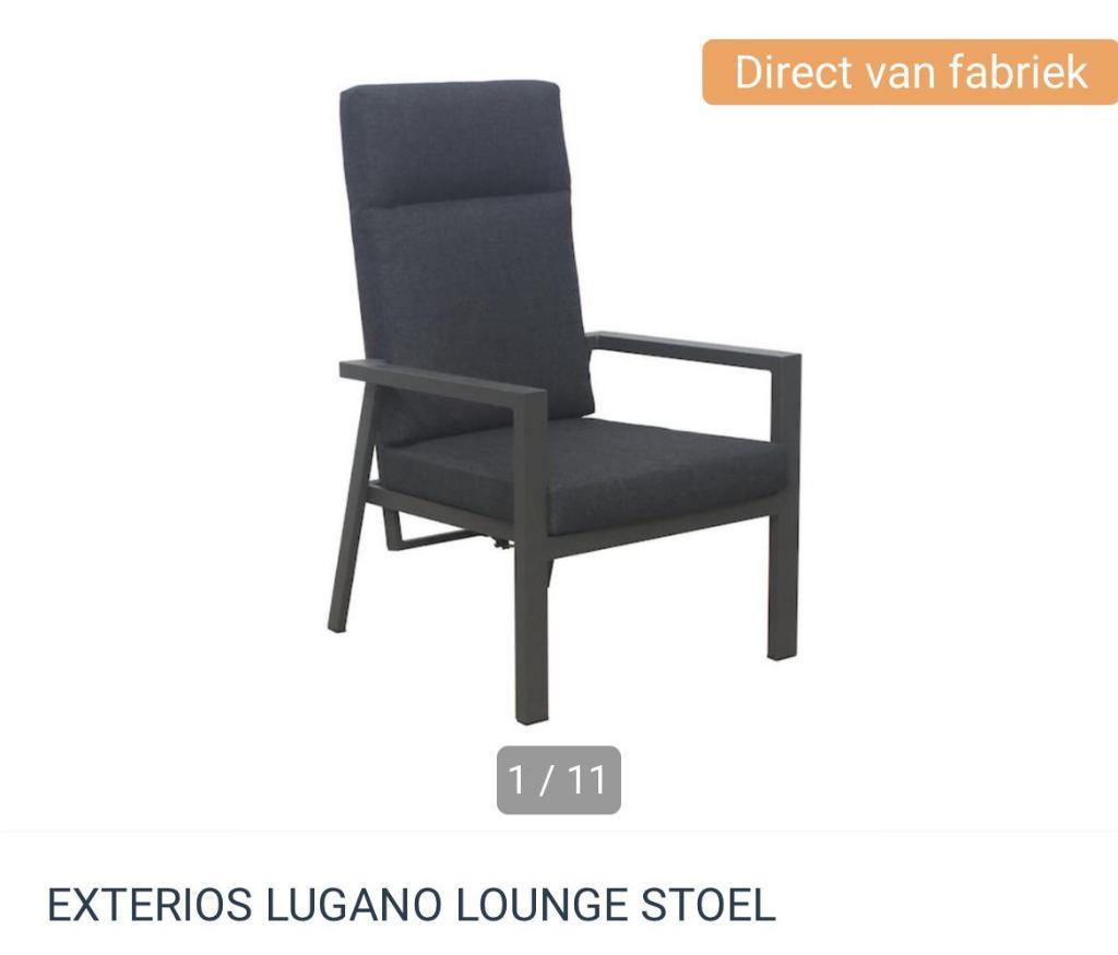 ALUMINIUM TUINSTOEL MET DIK KUSSEN, Ophalen of Verzenden, Nieuw, Aluminium, Verstelbaar