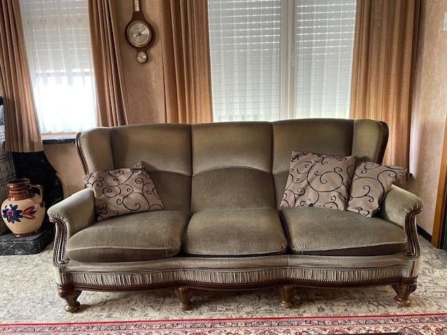 Driezit zetel Engelse of landelijke stijl, Engelse of landelijke stijl, 200 à 250 cm, Comme neuf, Enlèvement