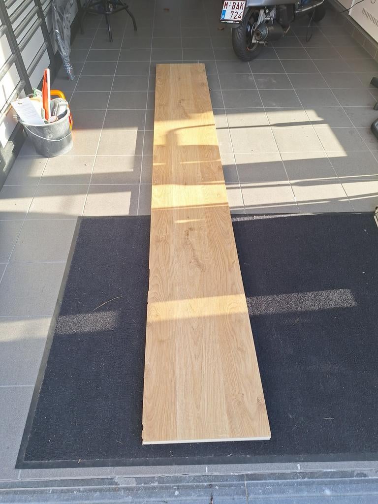 MDF watervast met 2x HPL eik afwerking 30mm dik, Doe-het-zelf en Bouw, Ophalen, 25 tot 50 mm, Nieuw, Plank