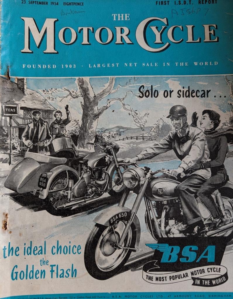 Motortijdschriften vintage motorfiets., Ophalen