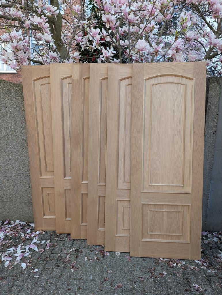 15 Binnendeuren Massief Eik, Doe-het-zelf en Bouw, Deuren en Vliegenramen, Ophalen, Glas, Binnendeur