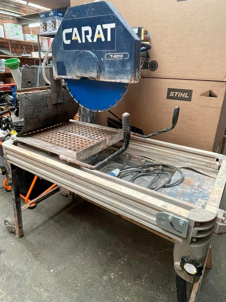 Carat T-5010 Tegelzaag / Steenzaag, Doe-het-zelf en Bouw, Gereedschap | Zaagmachines, Ophalen, Gebruikt