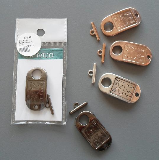 Set van 5 Toogle T-sluitingen „room 20 hotel New York”, Hobby en Vrije tijd, Kralen en Sieraden maken, Nieuw, Overige typen, Ophalen of Verzenden