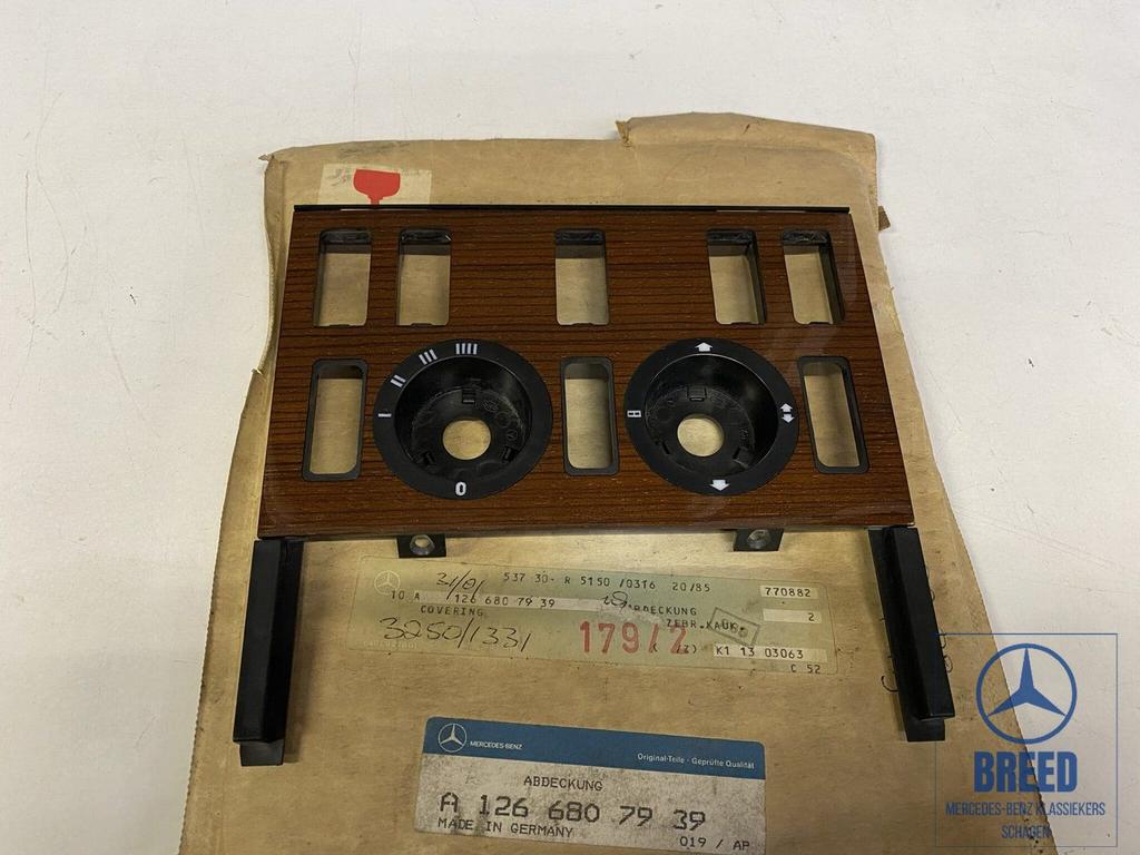 NOS zebranopaneel kachelbediening Mercedes-Benz W126 C126, Auto-onderdelen, Interieur en Bekleding, -, Nieuw, Ophalen of Verzenden