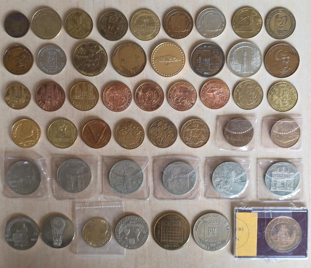 Lot 47 Gemeentepenningen enz ( Gemeente Penning ), Postzegels en Munten, Penningen en Medailles, Ophalen of Verzenden