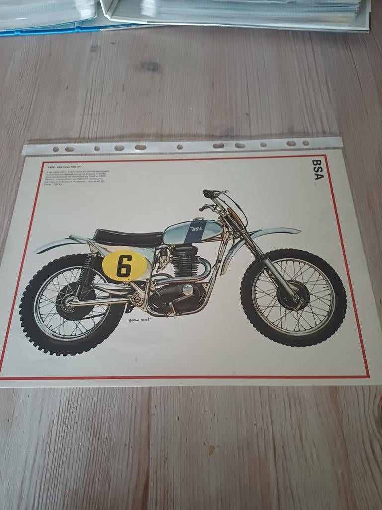 Bsa cross foto, Motoren, Ophalen