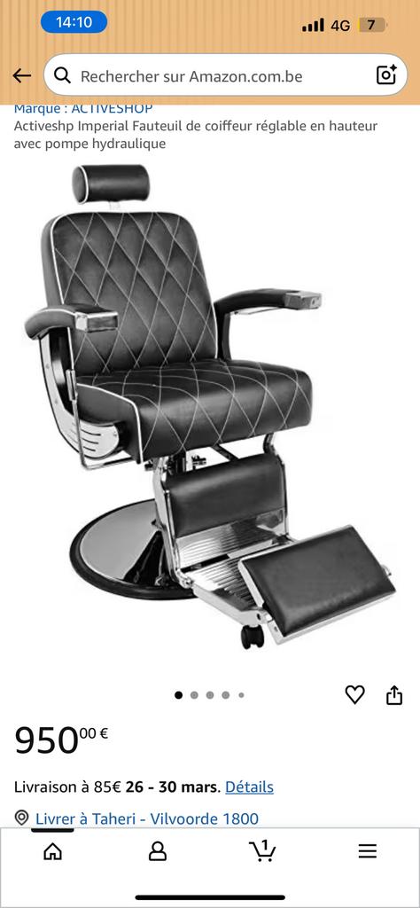 Siège Coiffure, Enlèvement, Comme neuf, Une