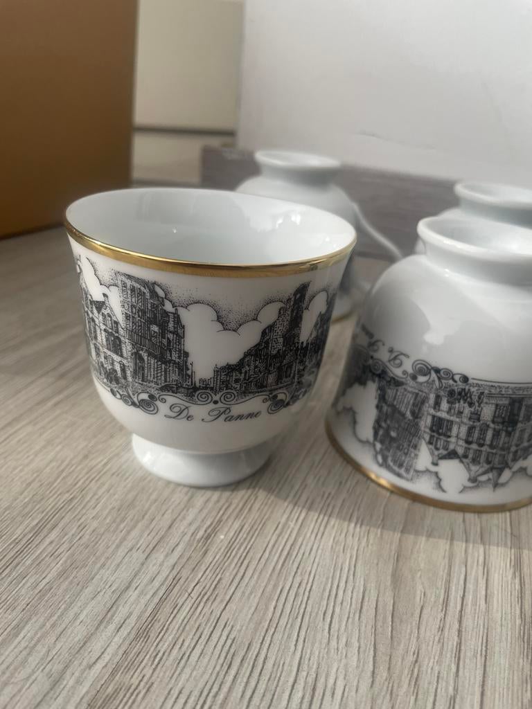 Set van 6 vintage porseleinen kopjes, Antiek en Kunst, Antiek | Servies los, Ophalen of Verzenden