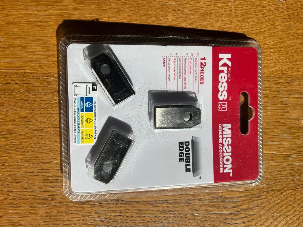 kit de 12 lames de rechange Kress (modèle KA0001), Tuin en Terras, Robotmaaiers, Ophalen of Verzenden, Nieuw
