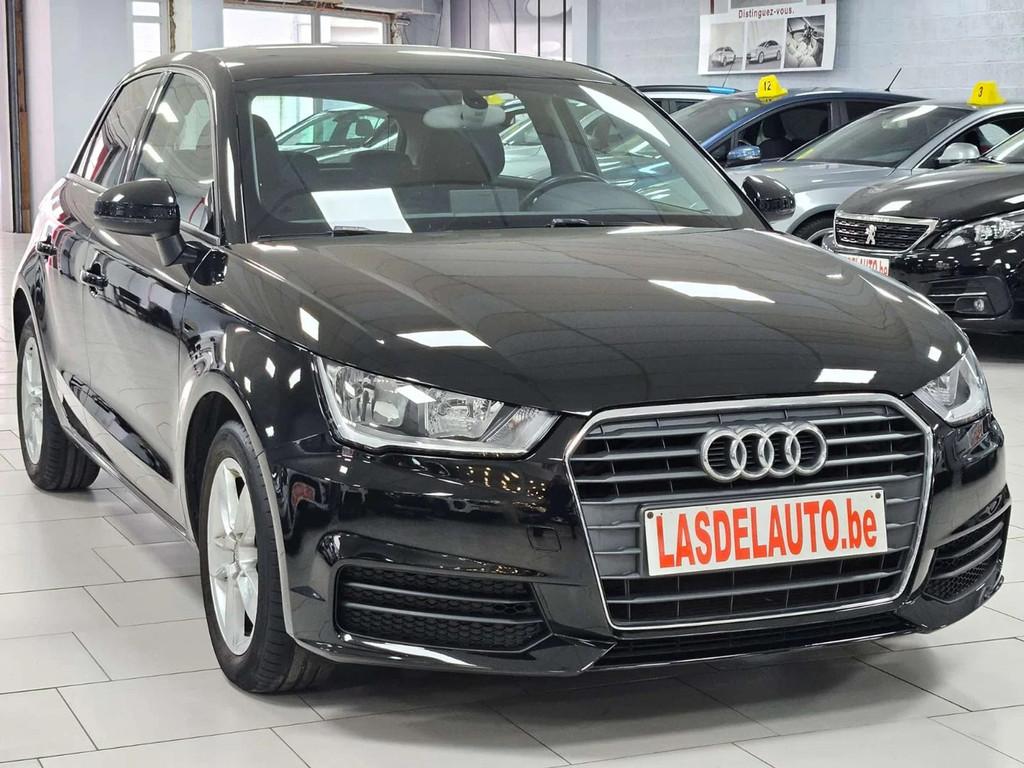 Audi A1 Sportback 1.0TFSI Gps Clim Blue Sensors Cd StartStop, Auto's, Audi, Stof, 95 pk, Zwart, Bedrijf