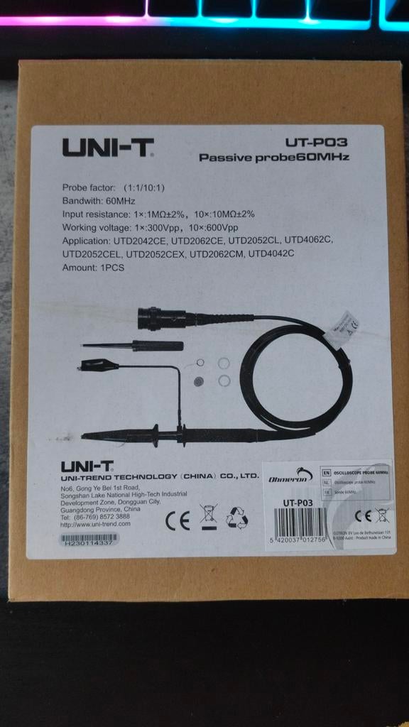 UNI-T, UT-P03 Passive Probe, Doe-het-zelf en Bouw, Sanitair, Ophalen, Nieuw, Overige typen