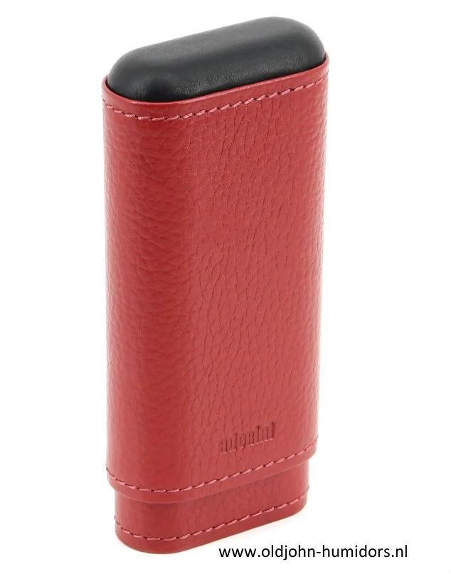 ADORINI  SIGARENKOKER LEER MAGNA ROOD - 3 SIGAREN    sk04mr, Verzenden, Nieuw, Tabaksdoos of Verpakking