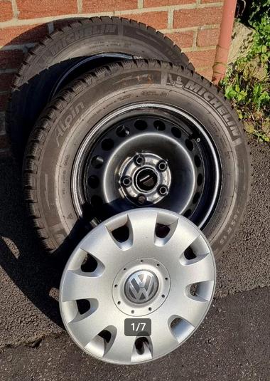 Kit Hiver Golf VII Michelin Alpin 195/65 R15, Autos : Pièces & Accessoires, 15 pouces, Pneus hiver, Enlèvement, Utilisé