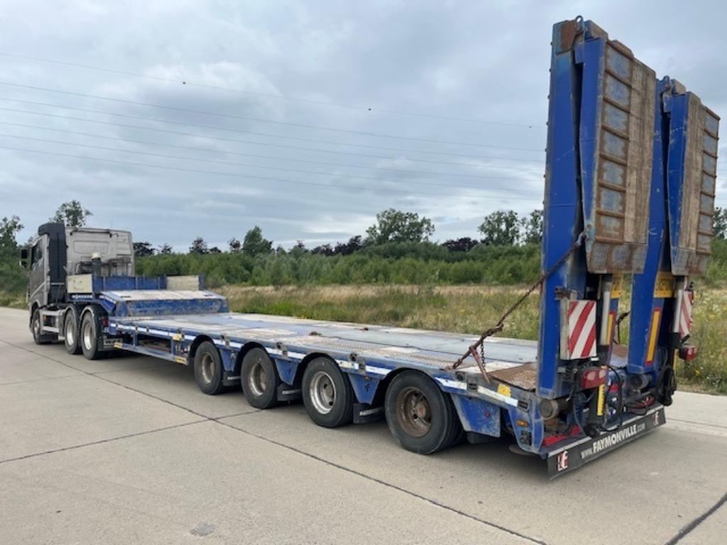 Chargeur surbaissé Faymonville 4 AS à 2 essieux, extensible,, Enlèvement