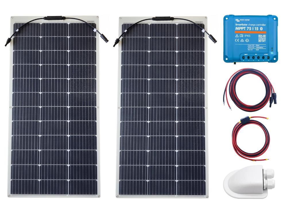 Set Flexibel Zonnepaneel 220Wp – 5 Jaar Garantie - Victron E, Verzenden, Nieuw