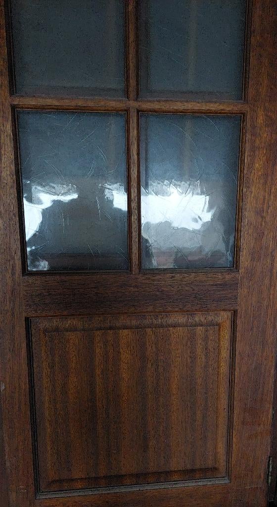 Porte 🚪 en bois massif vitré dimention 200x72prix 55euro, Enlèvement, Comme neuf, Bois, Moins de 200 cm