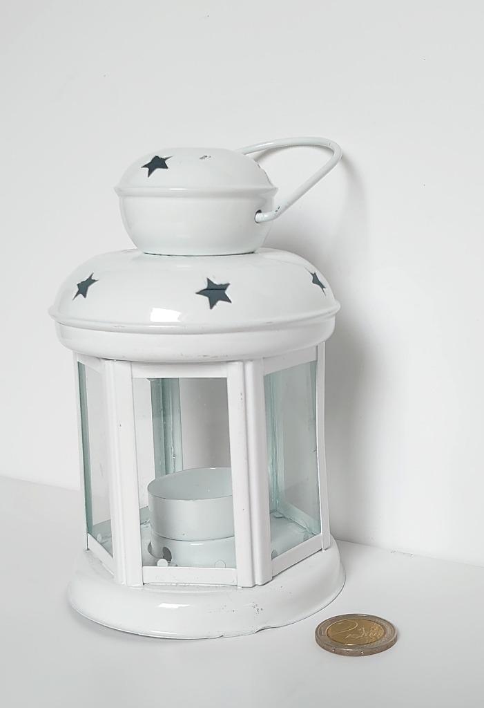 Lantaarn wit kerst sterretjes ster vr theelichtjes - Nieuw, Diversen, Kerst, Nieuw, Ophalen of Verzenden