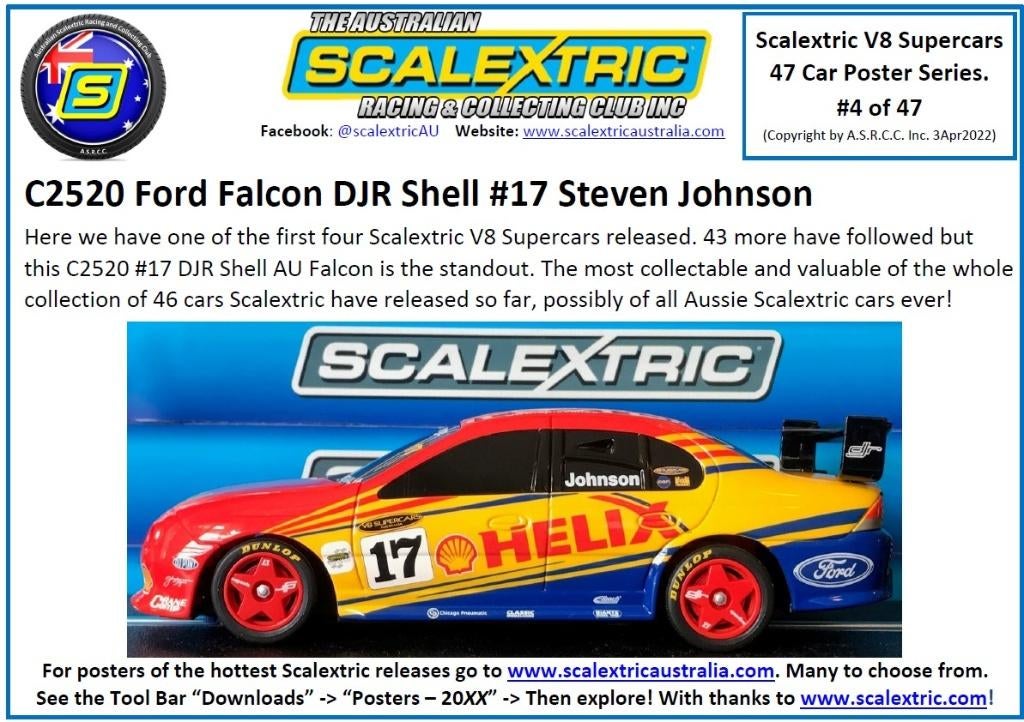 SCALEXTRIC C2520 AU V8 SUPERCARS; FORD FALCON ( Zeldzaam ), Kinderen en Baby's, Speelgoed | Racebanen, Nieuw, Racebaan, Elektrisch