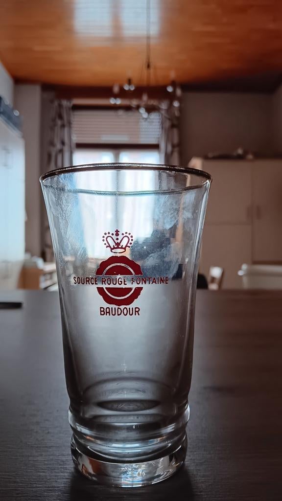 Verre a eau de la source de Baudour tres rare, Collections, Enlèvement, Comme neuf