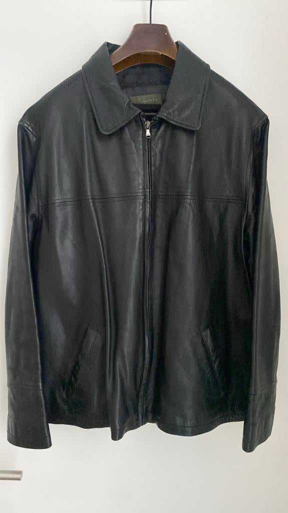 Veste en cuir noir pour homme, Taille 42/44 (L), Enlèvement ou Envoi, Zara, Comme neuf