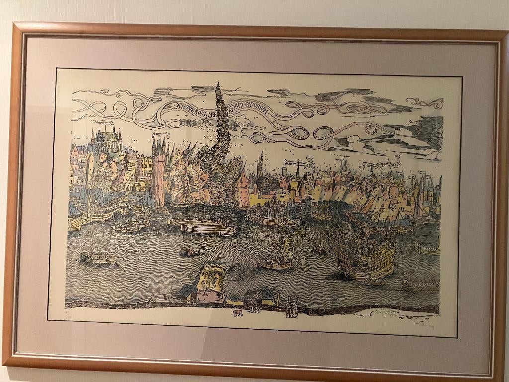 Litho Pol Bury, Antiek en Kunst, Ophalen