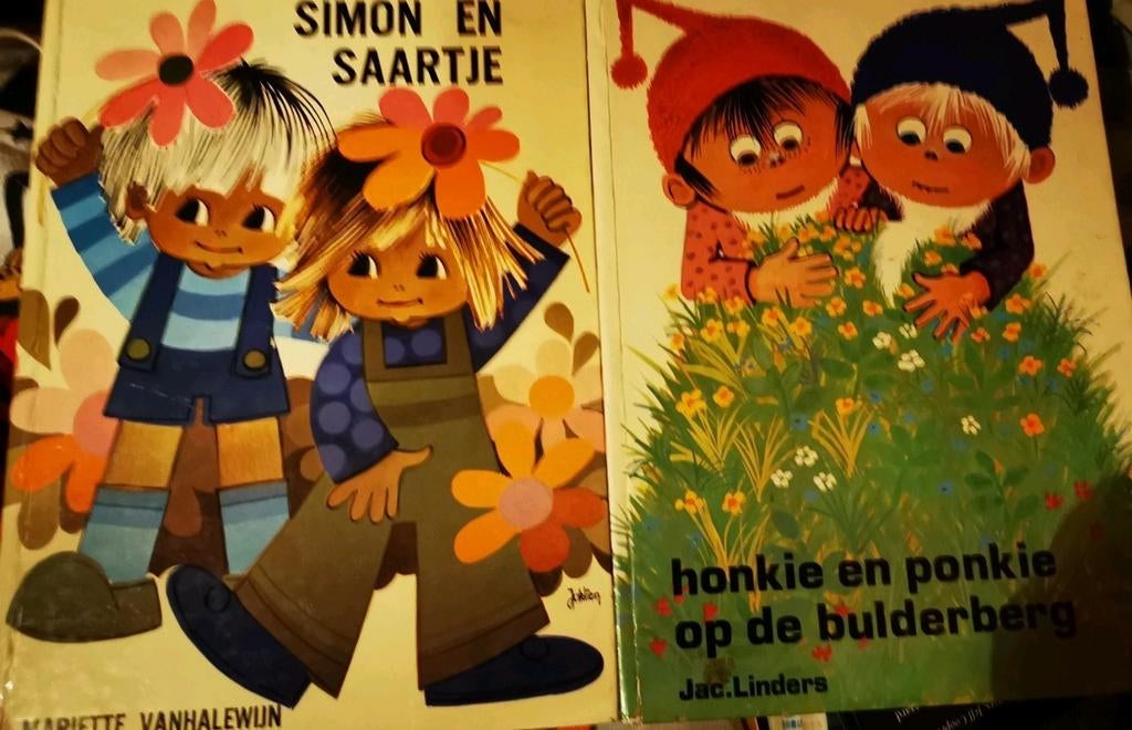 Vintage 1973 Simon en Saartje & Honky en ponky voorleesboek, Boeken, Ophalen of Verzenden, Zo goed als nieuw