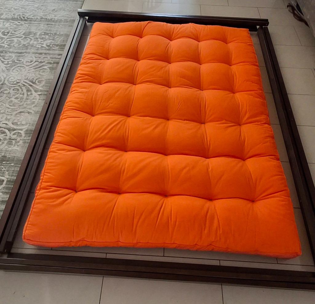 Lit futon de style japonais, Maison & Meubles, Enlèvement ou Envoi, Futon   Japanse tatami stijl, Brun, 200 cm