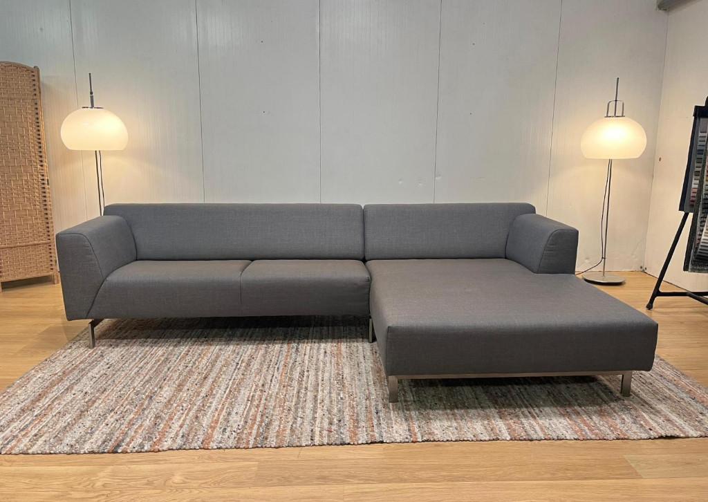 Rolf Benz Linea canapé d’angle gris brun – PN: 8.000€, 150 cm ou plus, Quatre personnes ou plus, Comme neuf, Bankstel Bank Zetels Sofa Hoekbank Design bank
