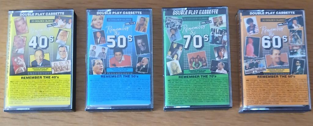 Lot de 4 cassettes audio rares années 40-50-60-70, Collections, Enlèvement, Utilisé, Autres types