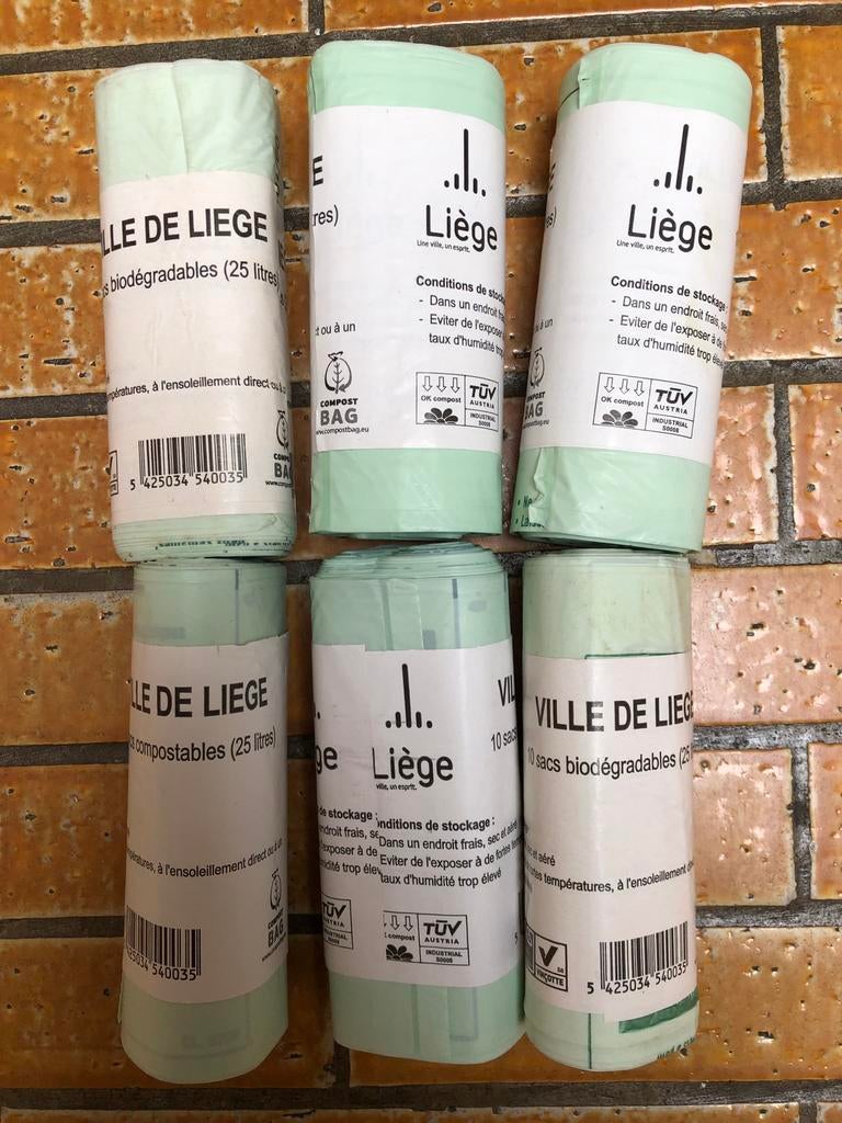 Sacs poubelles ville de Liège, Enlèvement, Neuf