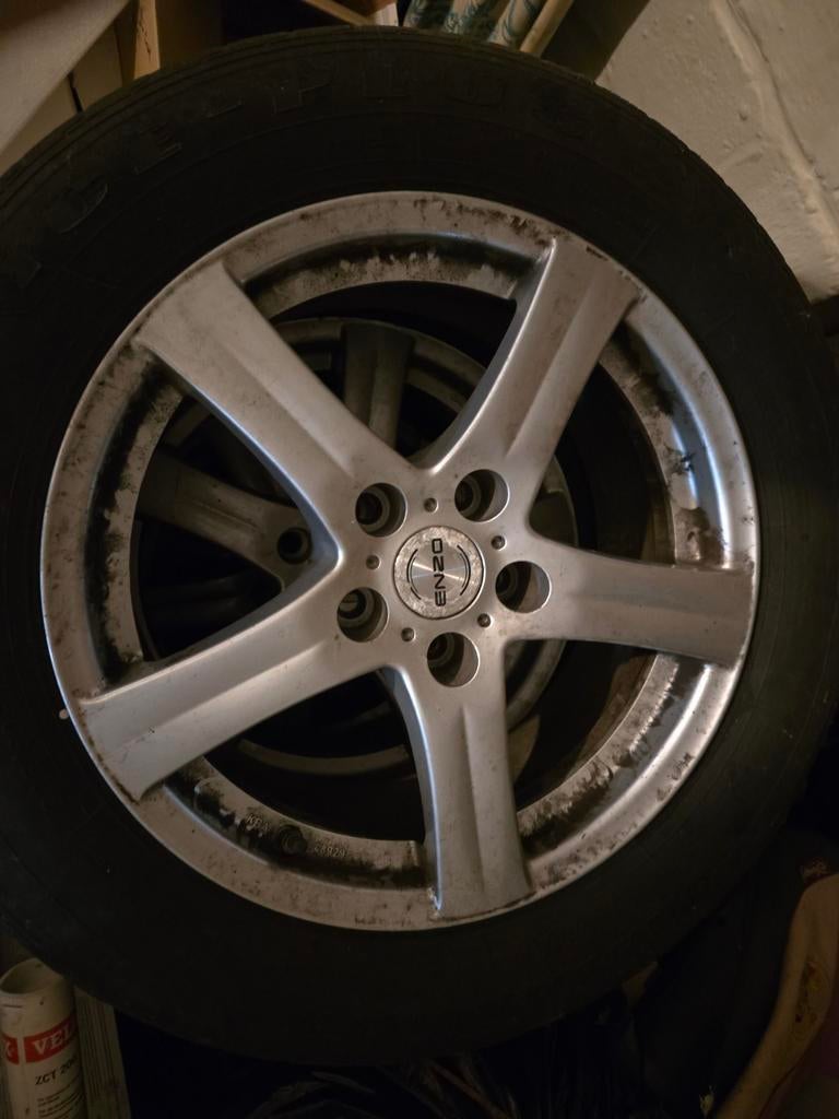 4 jantes alu et pneus neige 17 Pouces, Autos : Pièces & Accessoires, Enlèvement, Pneu(s)