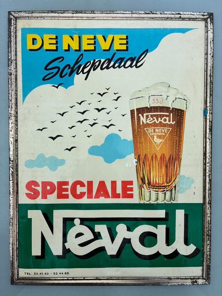 Gueuze de Neve, Enlèvement ou Envoi, Utilisé, Panneau publicitaire