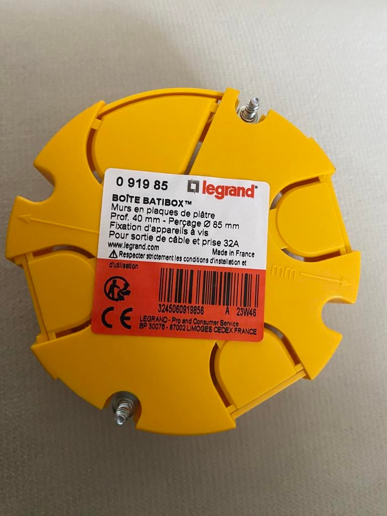 Legrand 85mm batibox box voor 32A kabel en stekker, Ophalen of Verzenden, Nieuw