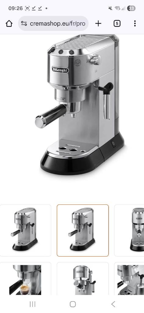 Machine a cafe Delonghi neuve, Electroménager, Machine à espresso, Réservoir d'eau amovible, 1 tasse, Enlèvement