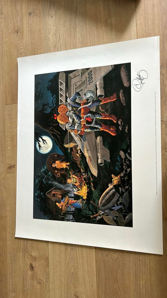 Suske en wiske millenium poster 2000 gesigneerd, Enlèvement ou Envoi, Bob et Bobette