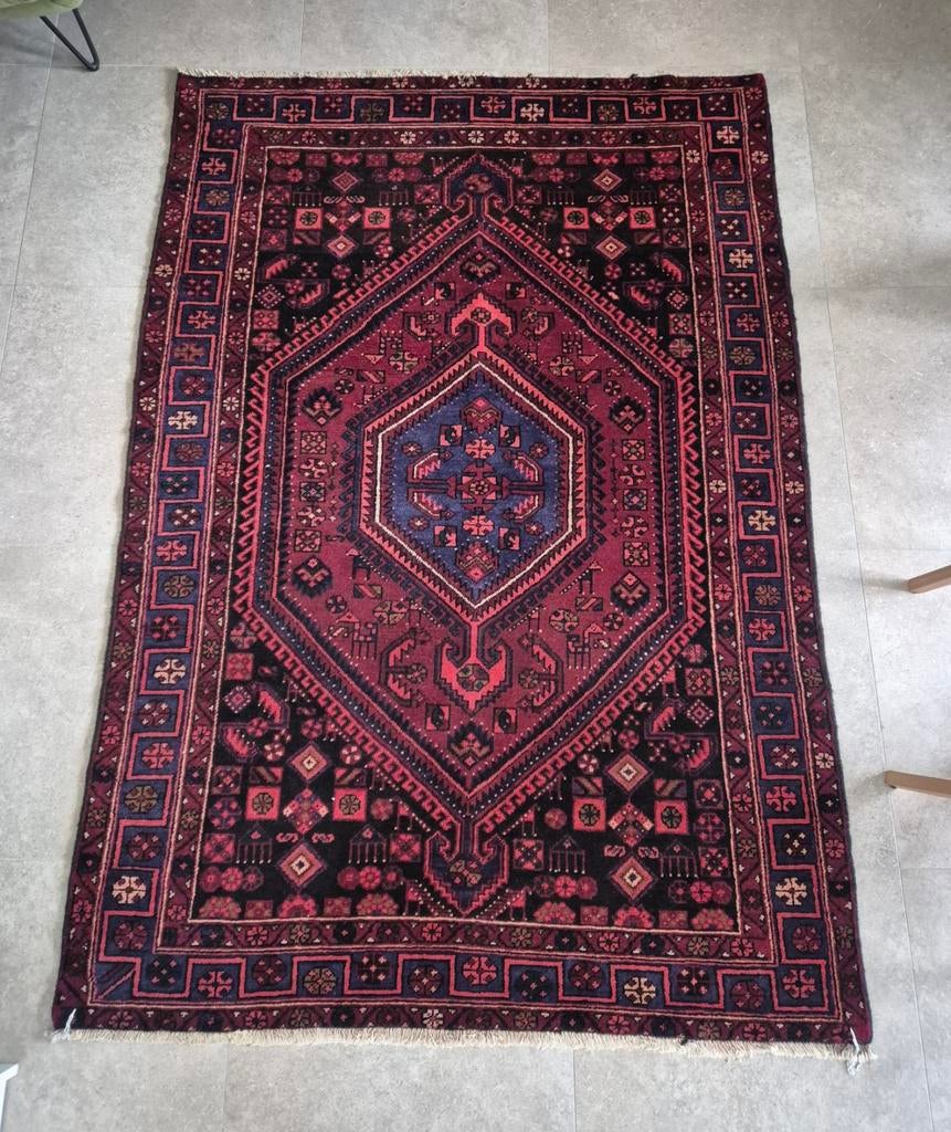 Tapis persan authentique noué à la main, âgé d'environ 80 à, Enlèvement ou Envoi