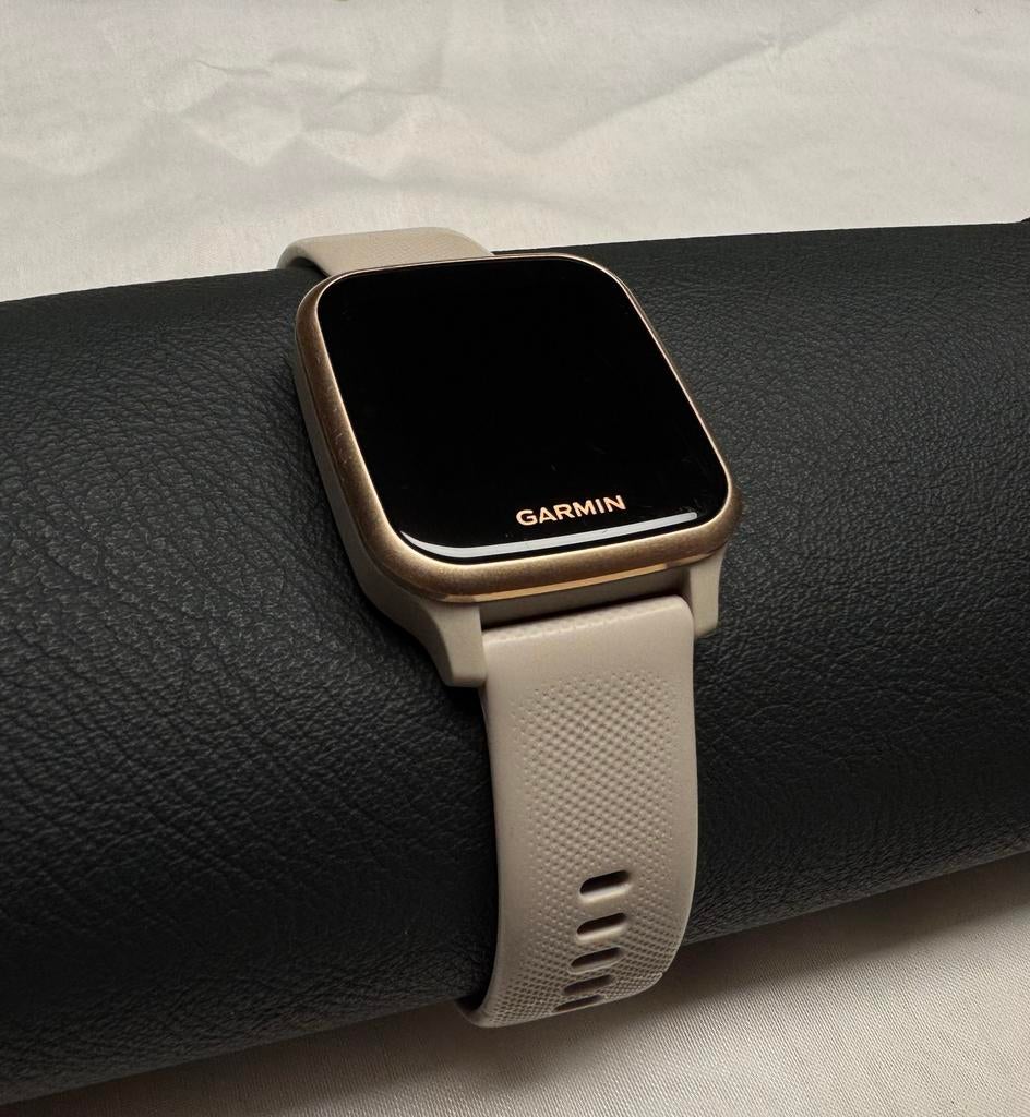 Garmin Venu Sq Music – volledig gereset – met doos & lader, Étanche, IOS, Utilisé, Blanc