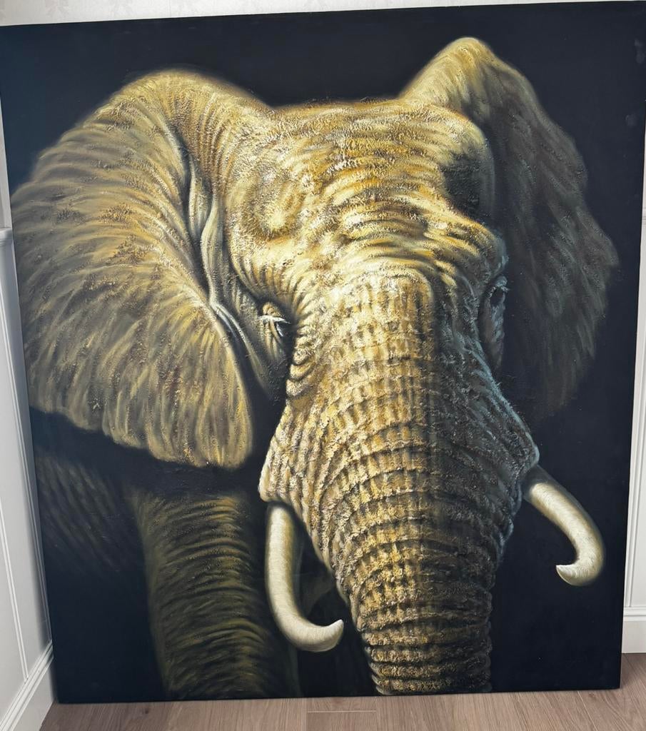 Olifant schilderij, Ophalen, Zo goed als nieuw, Schilderij