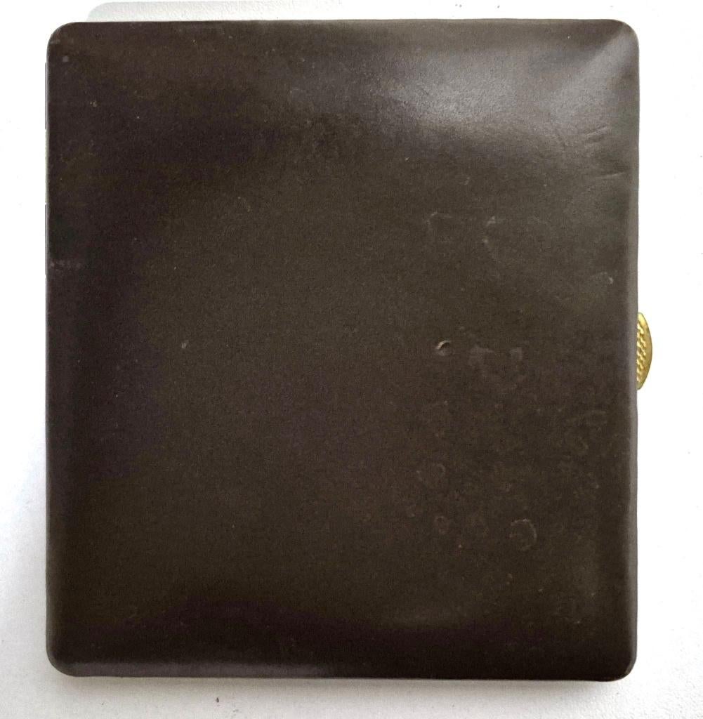 Etui porte-cigarettes en cuir Vintage, Enlèvement ou Envoi