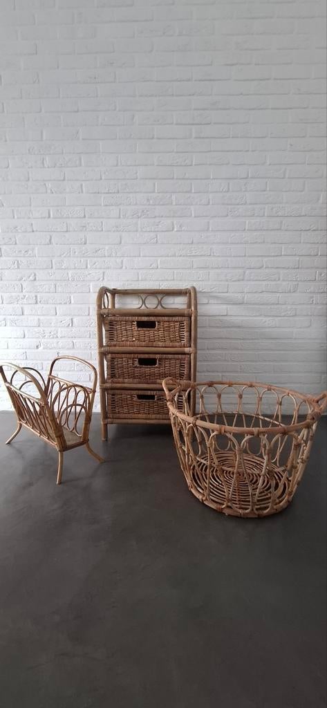 Rotan set, Huis en Inrichting, Ophalen, Mand