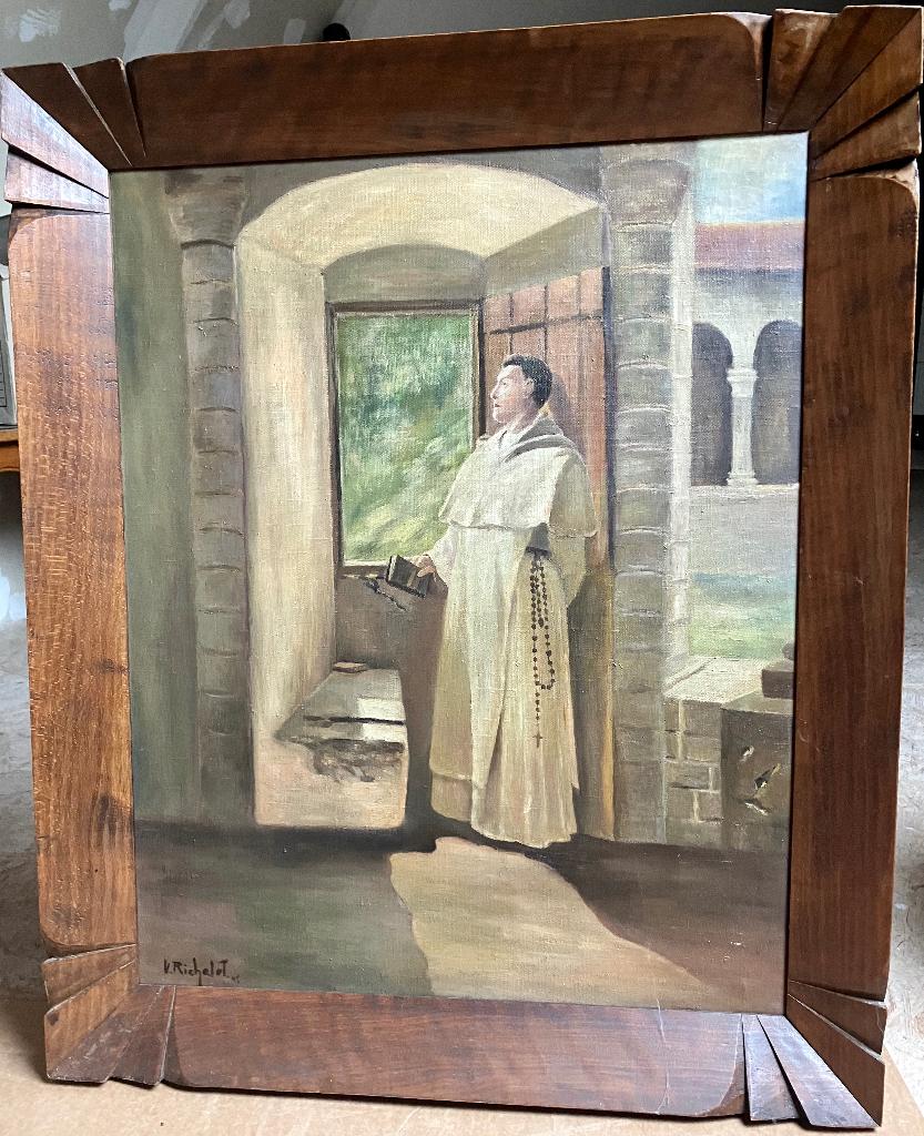 Olieverf op doek „Le Rayon de Soleil”—gesigneerd V. Richelet, Ophalen