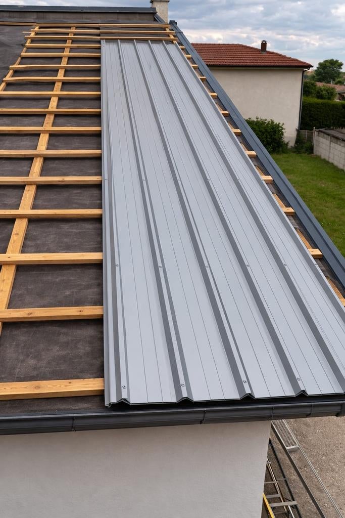 Tôle bac acier / tôle de toiture – 4 m x 1 m / 40€, Bricolage & Construction, Enlèvement ou Envoi